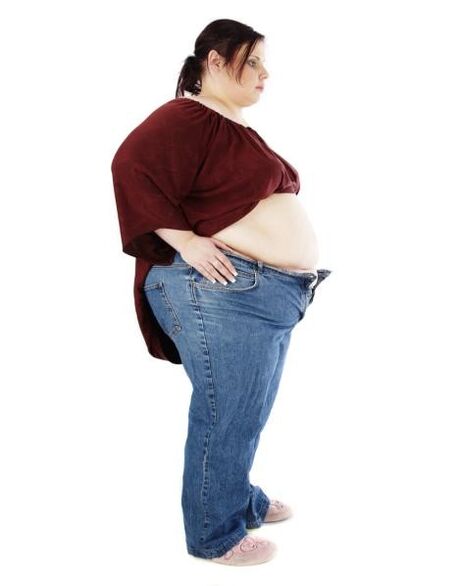 La ragazza grassa vuole perdere peso velocemente